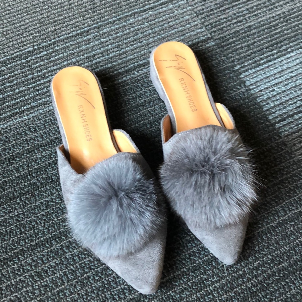 Gray Kitten Heels
